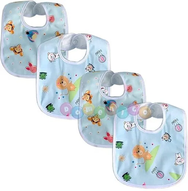 Vadhavan Water Resistant-Premium Super Quality Soft Cotton Daily Use Button bibs (4 BIBS)