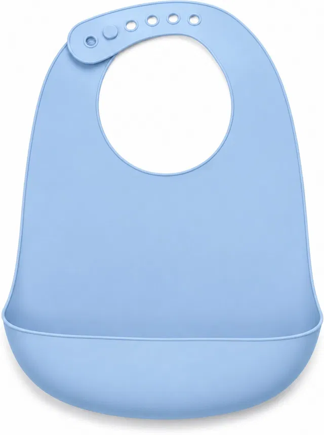 Qenzio Silicone Baby Bib Waterproof Feeding Bib with Food Catcher Pocket