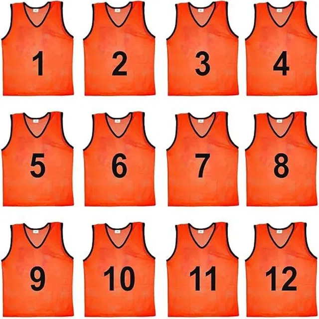SAS 1 to 12 Numbered Polyester Scrimmage Team Practice Vest, Training Bibs