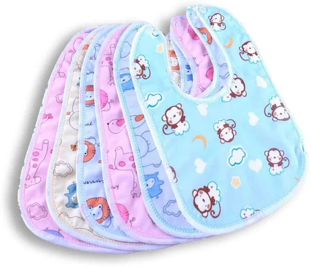 SWASUM Cotton Bibs Pack of 6 Multicolor