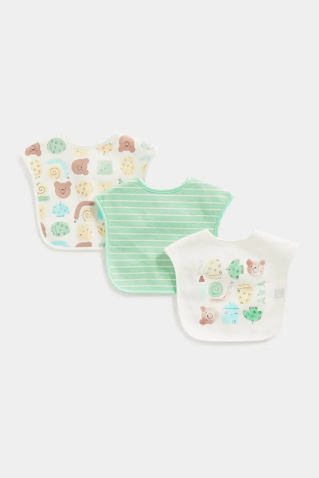 Mothercare Toddler Bibs Soft Bear Doodle