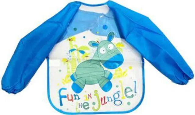 Smily kid Waterproof & Soft Full Sleeves Apron Feeding Bibs for Infants & Weaning Babies