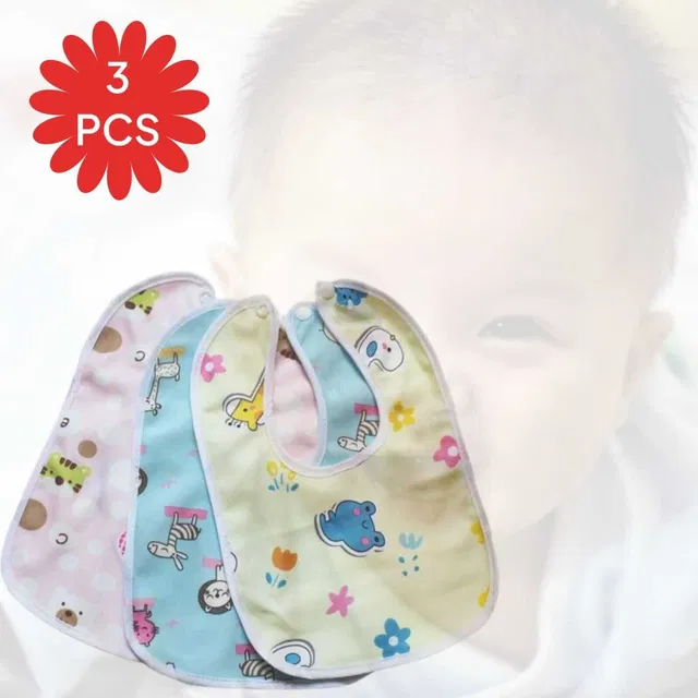 EMPOISON Soft Layers Machine Washable Burp Newborn Slobber Cloth Large Muslin Baby Bibs