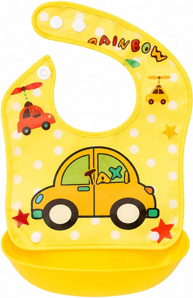 saforiaa Waterproof Silicone Bib Food Catcher for Baby Feeding Weaning Infants - Toddlers