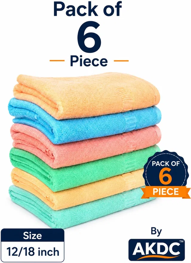 AKDC Cotton, Microfiber, Polycotton, Terry Cotton 450 GSM Bath, Beach, Face, Hair, Hand, Sport Towel Set