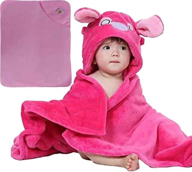 BABY ZONE Embroidered Crib Hooded Baby Blanket for  AC Room