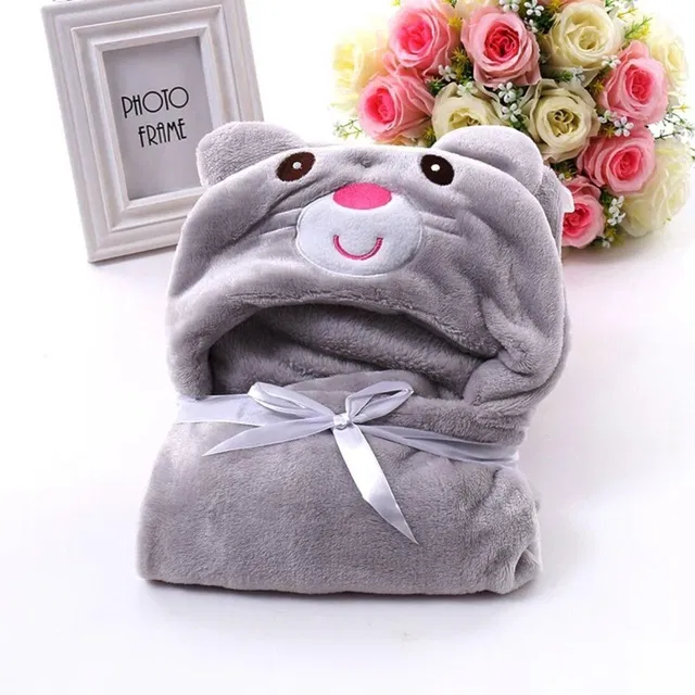 BABY ZONE Embroidered Crib Hooded Baby Blanket for  AC Room