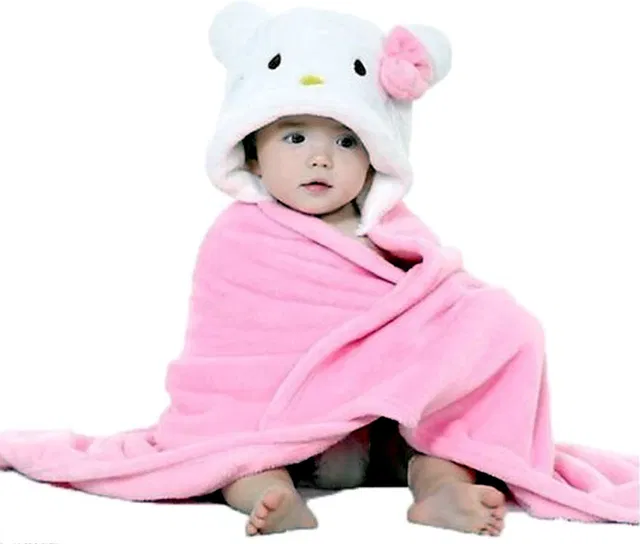 BABY ZONE Embroidered Crib Hooded Baby Blanket for  AC Room