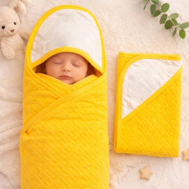 nazee Solid Double Hooded Baby Blanket for  AC Room