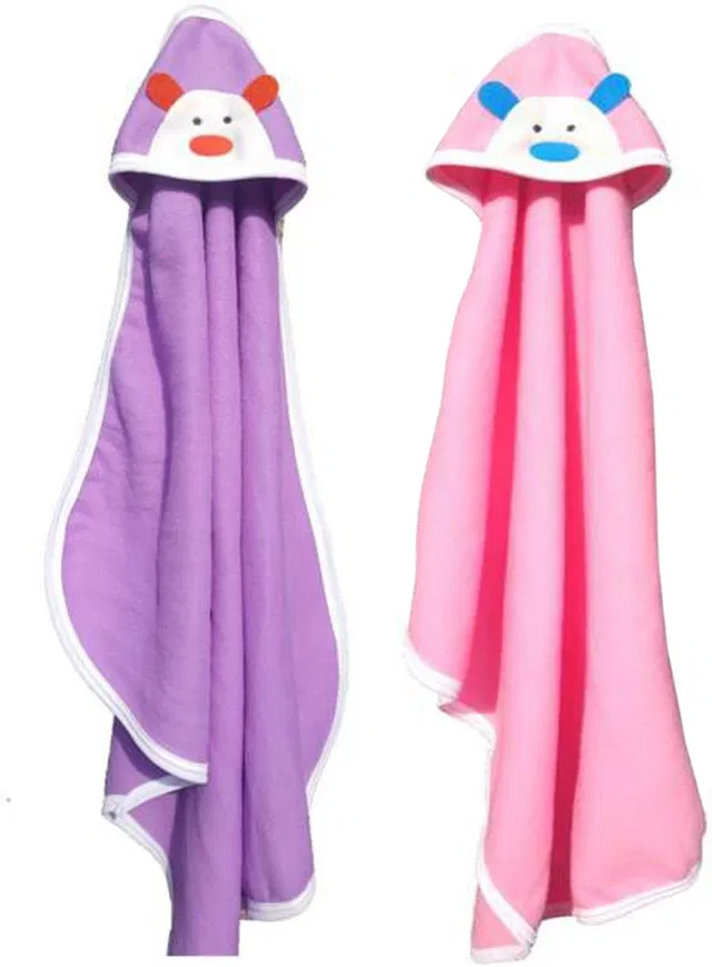 BABY ZONE Embroidered Crib Hooded Baby Blanket for  AC Room