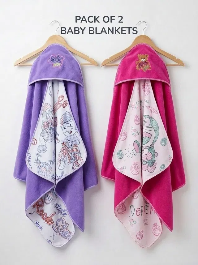 ffodv Printed Single Swaddling Baby Blanket for  All Season