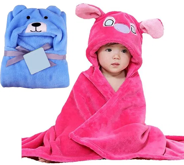 BABY ZONE Embroidered Crib Hooded Baby Blanket for  AC Room