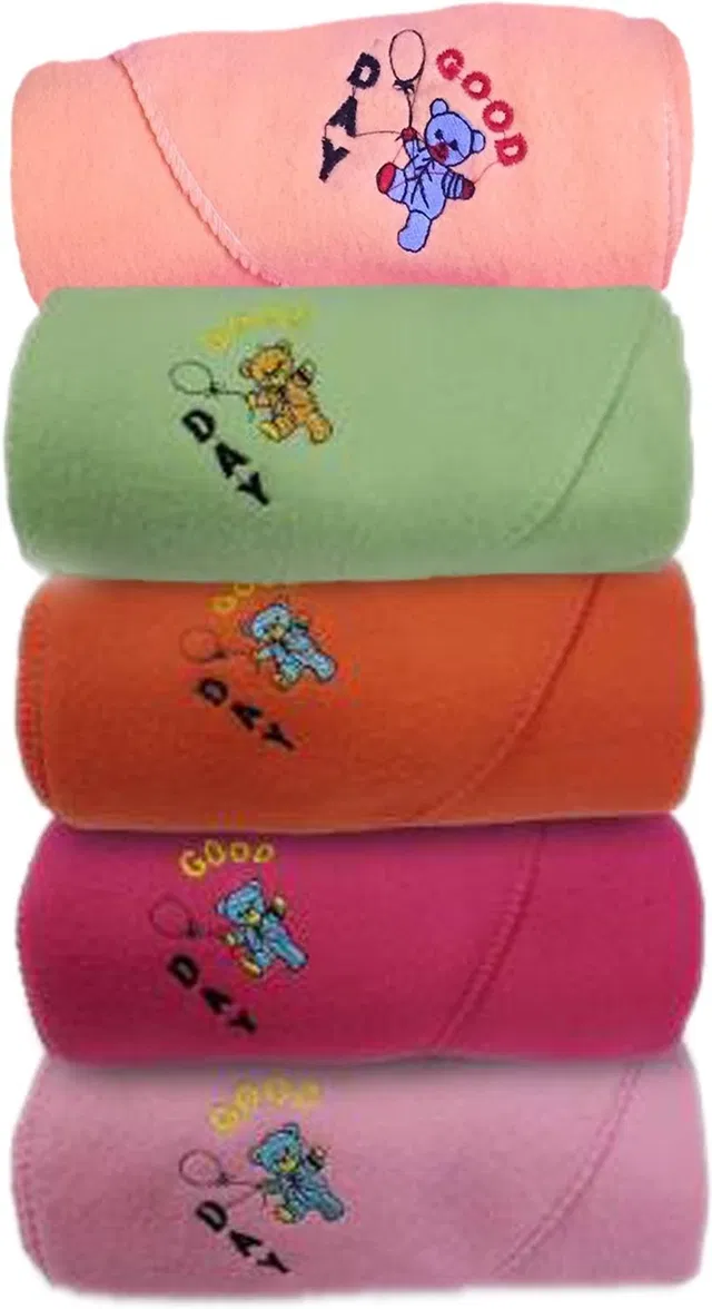 BABY ZONE Embroidered Crib Hooded Baby Blanket for  AC Room