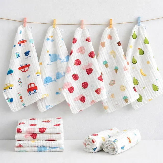 Little Muse Premium Muslin Printed Burp Cloth for Baby Soft Absorbent Feeding Towel