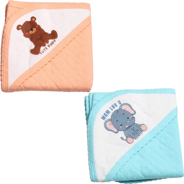Hornbill Enterprises Animal Single Hooded Baby Blanket for  AC Room