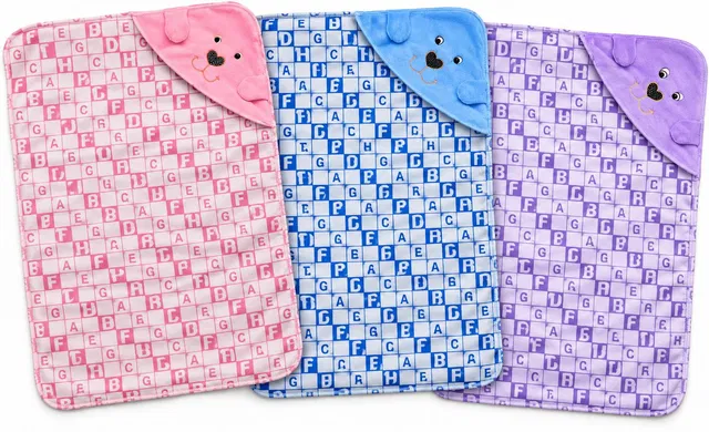 Dfi Animal, Self Design, Solid, Text Print Single Swaddling Baby Blanket for  All Season