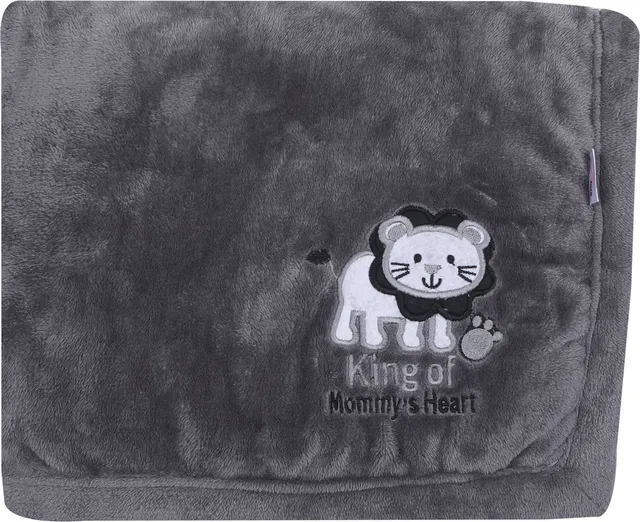 BABY ZONE Printed Single Hooded Baby Blanket for  AC Room