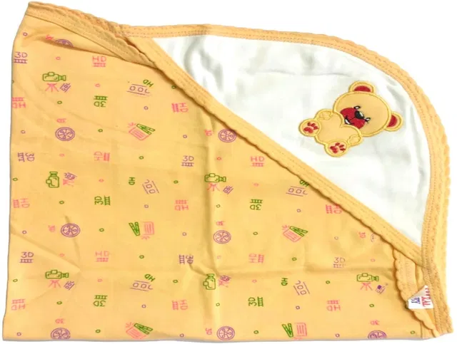 BW CLOTHINGS Solid Single Hooded Baby Blanket for  Mild Winter