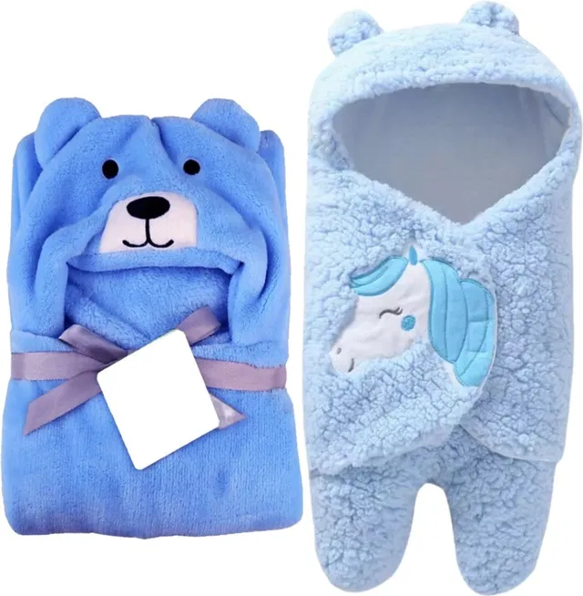 BRANDONN Embroidered Crib Wearable Blanket for  AC Room