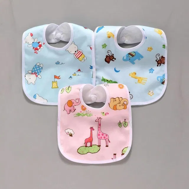 HytroMyk baby bib Super Soft Cotton Daily Use,Velcro bibs for baby appron