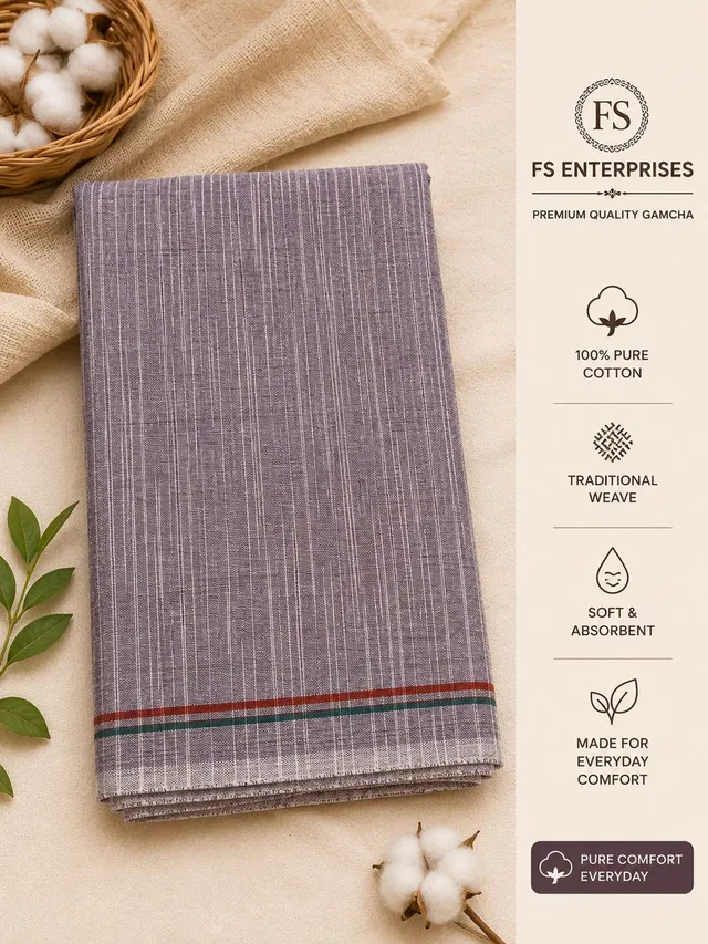 FS ENTERPRISES Cotton 350 GSM Bath, Beach, Face, Hair, Hand, Sport Gamcha