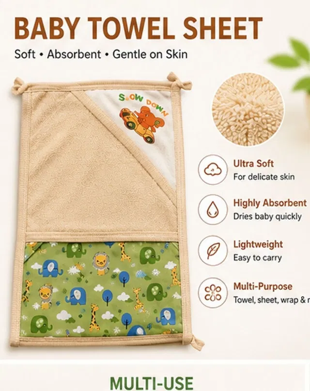 Bullcraft Cotton, Polycotton 180 GSM Bath Towel Set