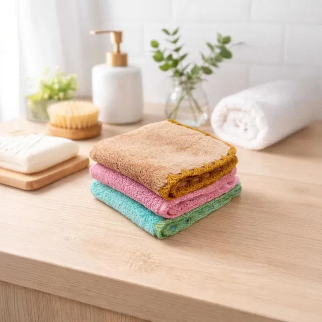 Satisfyn Microfiber 500 GSM Hand, Face Towel Set