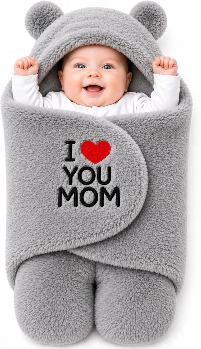BRANDONN Embroidered Crib Wearable Blanket for  All Season