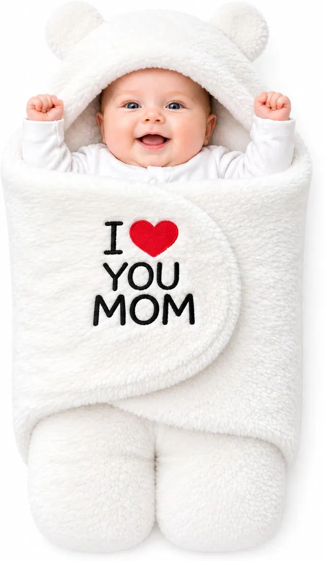 BRANDONN Embroidered Crib Wearable Blanket for  All Season