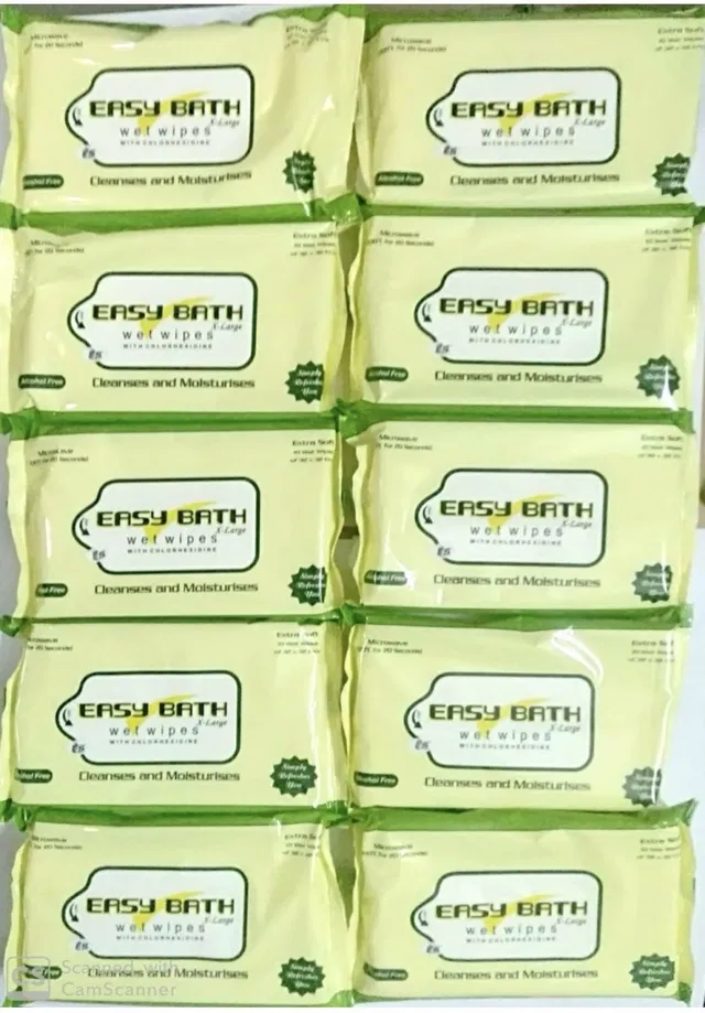Ashni Easybath Wet Wipes Towel For Cleaning size32cm x 32cm 10pckts total 100pcs