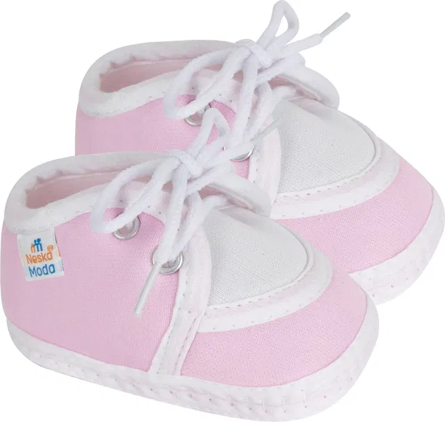 Neska Moda 0 To 6 Months Lace Newborn Soft Skin-Friendly Cotton Baby Booties