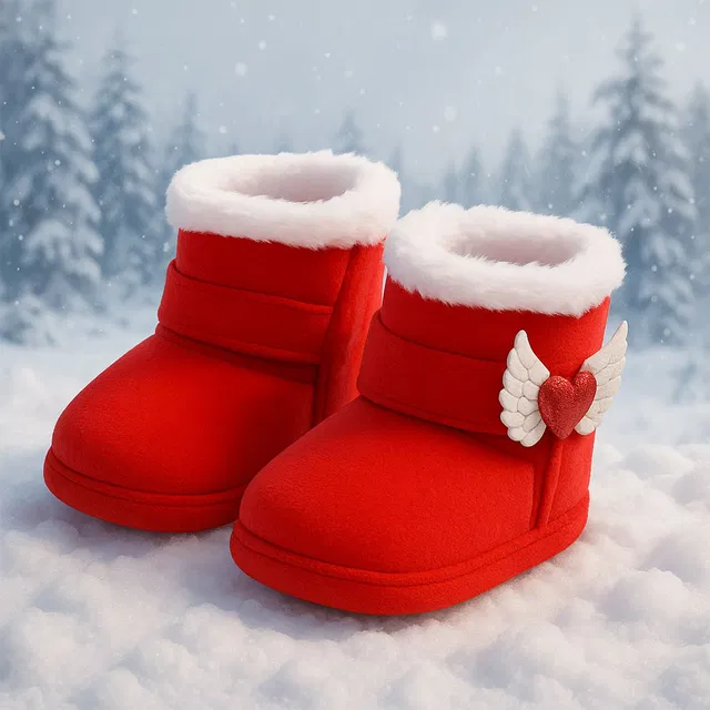 SYGA Infant Plush Fur Shoes, Soft & Warm Pre-Walker Booties for 0–1 Year Babies Booties