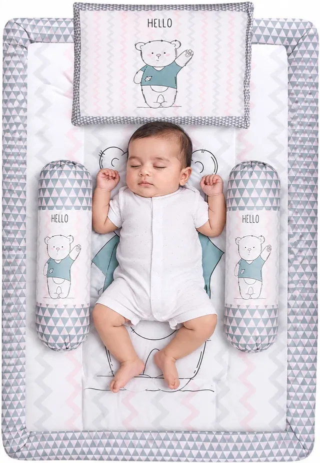 FOBIXEN Baby Bedding Set, Baby Bed Mattress, Sleeping Godari, For Newborn 3-in-1 Baby Sleeping Bed Printed