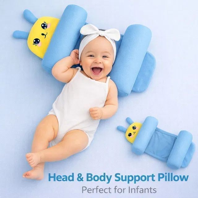 Babeestar Baby Head Pillow for Newborns | Soft Slide Support Infant Pillow Anti-Roll Pillow,U-Shaped / Indented Pillow Mini, and Convertible crib designs