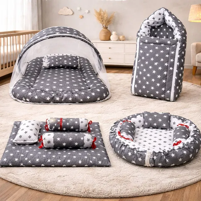 MOM & SON Cotton Baby Bed Sized Bedding Set