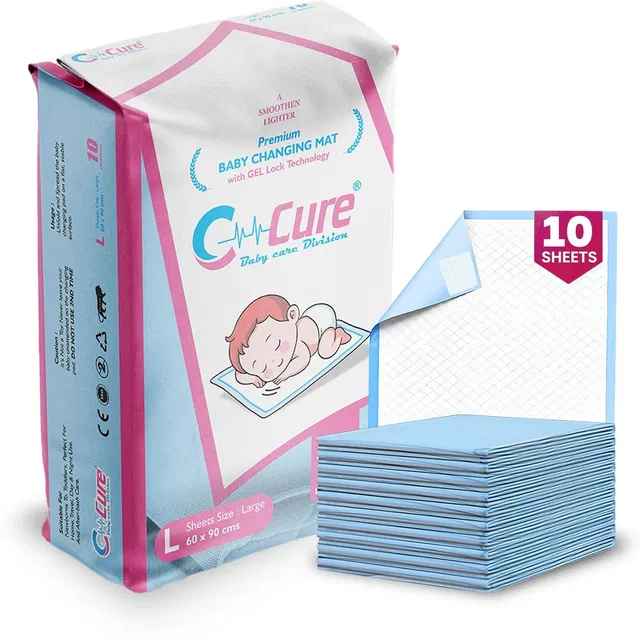 C-Cure Baby Underpad Diaper Changing Mats Baby Sleeping Mats Disposable soiled
