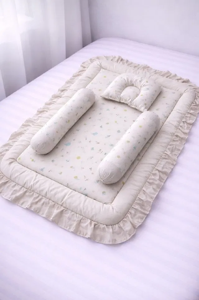 Vanray Fashion Premium Baby Bedding Set with Pillow and Side Bolsters for Newborn Comfort Baby Bedding Set Standard