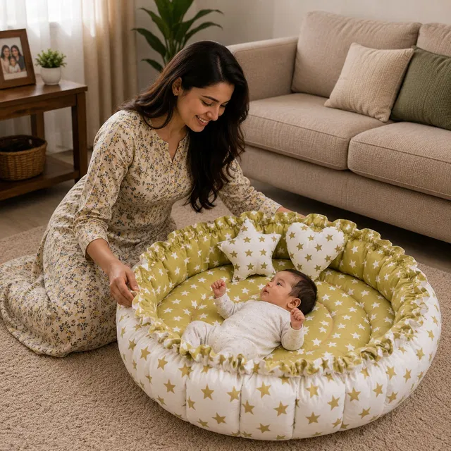 BabyToons Cotton Baby Bed Sized Bedding Set