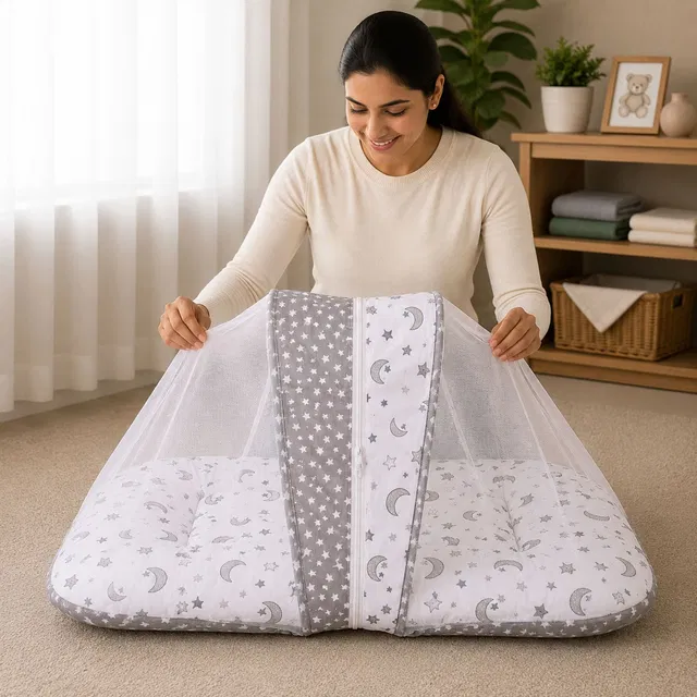 BabyToons Cotton Baby Bed Sized Bedding Set