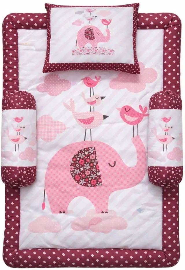 BEBYBEDS Mattress Set With head Pillow and Bolsters Hathi GADLA SET GADLA SET