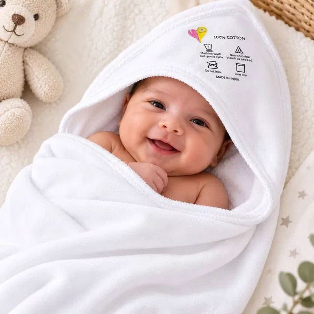 Noventa Baby Wrap 30x30 Inch, 200 GSM Soft Baby Wrap, Receiving Swaddling Sheet for Newborn Baby Square