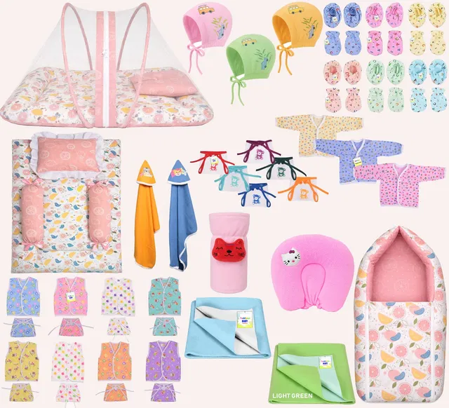 Kwitchy New Born Baby Daily Needs 52 Item in 1 combo pack