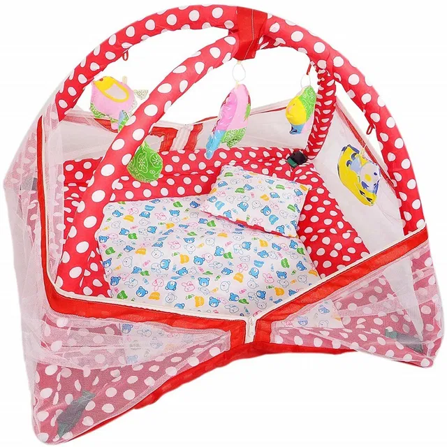 Chote Janab Cotton Bedding Set Play Gym with Mosquito Net Baby Bed crib