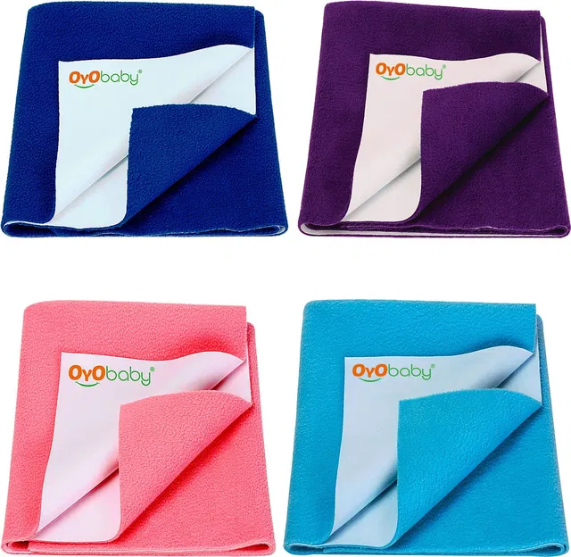 Oyo Baby Gift Set For New Born Baby (4 Baby Bed Protector Waterproof Dry Sheet)