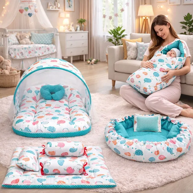 Fareto Cotton Baby Bed Sized Bedding Set
