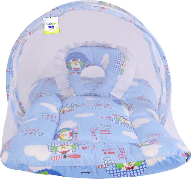 Toddylon New Born Baby Boys & Baby Girls Mosquito Net Bed & Pillow