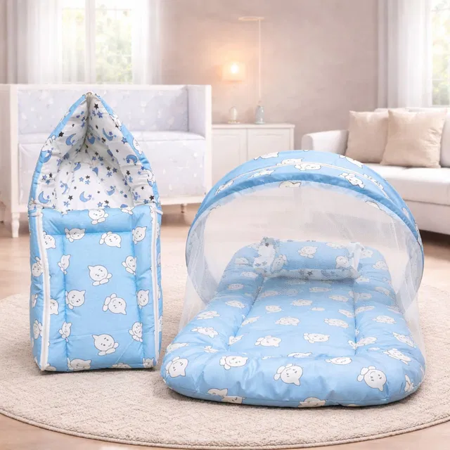 MOM & SON Cotton Baby Bed Sized Bedding Set
