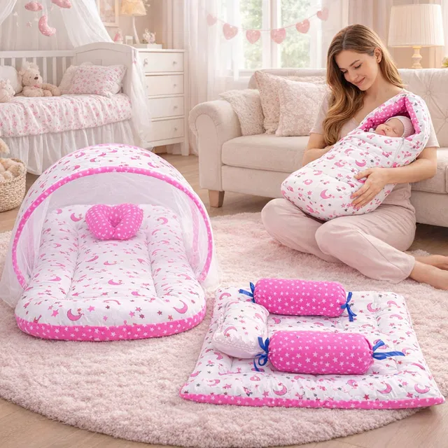 Miss & Chief by Flipkart Cotton Baby Bed Sized Bedding Set