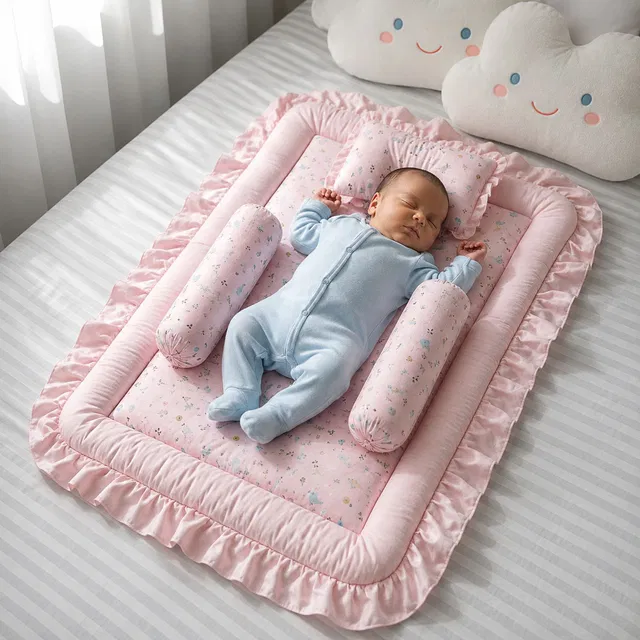 AKH ENTERPRISE Cotton Baby Bed Sized Bedding Set