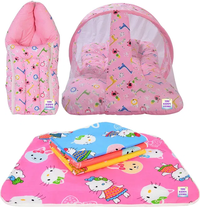 BABY KINGDOM Cotton Baby Bed Sized Bedding Set